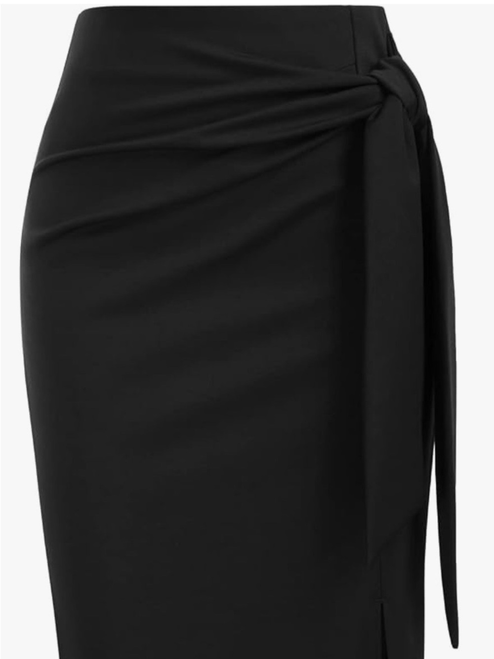 Kate Kasin Women's Stretch Knee Length Pencil Skirt, Bow Tie High Waist